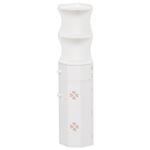 トイレラック(トイレ収納) 木製 スリム コーナー収納 白 【完成品】 