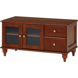 ローボード（テレビ台/テレビボード） 木製 引き出し収納/可動棚付き ブラウン 【完成品】 