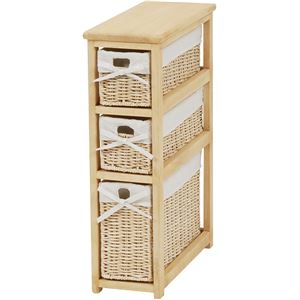 トイレラック(トイレ収納棚) 木製 スリム ナチュラル 【完成品】 
