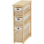 トイレラック(トイレ収納棚) 木製 スリム ナチュラル 【完成品】 