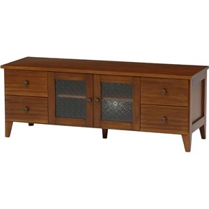 ローボード（テレビ台/テレビボード） 木製 引き出し収納付き ブラウン 【完成品】 