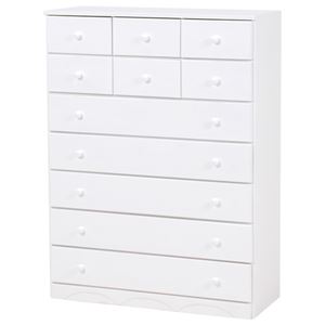 チェスト 7段 木製(桐材) 白(ホワイト) 【完成品】 