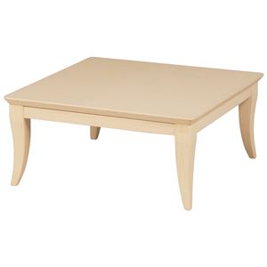 リビングこたつテーブル 正方形 本体 木製 75cm ナチュラル 