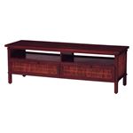 ローボード（テレビ台/テレビボード） 天然木(木製) アジアンテイスト セルバシリーズ ブラウン 【完成品】