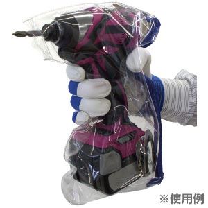  (まとめ)インパクトドライバーカバー  【ブラック (黒)×10セット】  ジョブマスター  JIC-001BK
