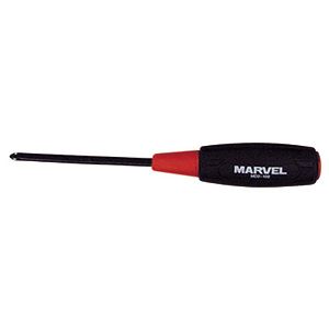  (まとめ)ソフトグリップ  プラスドライバー  【+2/軸長100mm×5セット】  マグネット入り  マーベル  MD+2-100