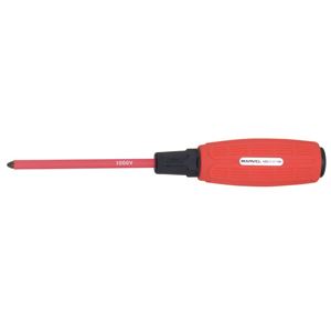  (まとめ)絶縁ソフトタイプ  プラスドライバー  【軸長100mm×5セット】  マーベル  MSZ+2-100