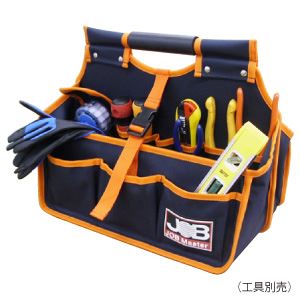 ツールバッグ  【濃紺】  工具差し/マジックテープ付きポケット  ジョブマスター  JTB-1