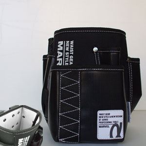 （まとめ）電工ポケット WAIST GEAR 【腰袋×2セット】 ホワイト（白） マーベル MDP-90AW