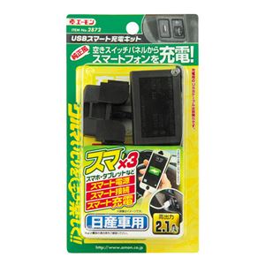 （まとめ） USBスマート充電キット（日産車用） 2872 【×2セット】