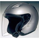 ジェットヘルメット シールド付き J-STREAM パールグレーメタリック S 【バイク用品】