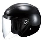 VENIRE ジェットヘルメット シールド付き フラットブラック 【バイク用品】