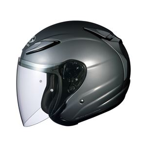 AVAND2 ジェットヘルメット シールド付き ガンメタ M 【バイク用品】