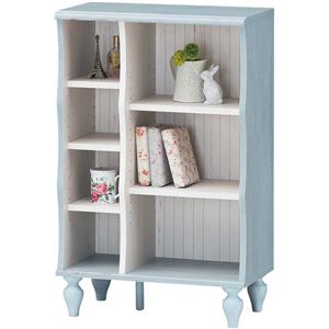 アンティーク調 木目調フラップラック ブルー 【French-Shabby】フレンチシャビー 
