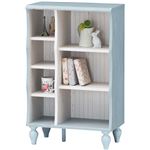アンティーク調 木目調フラップラック ブルー 【French-Shabby】フレンチシャビー 