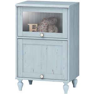 アンティーク調 木目調フラップラック ブルー 【French-Shabby】フレンチシャビー 