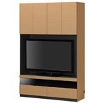 壁面テレビボード TVボード 幅120cm ナチュラル 【PORTALE】ポルターレ 【日本製】