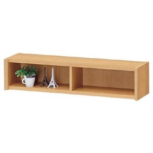壁掛けラック/飾り棚収納/壁面家具 ナチュラル 【WOLKS】ウォルクス 【日本製】 