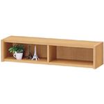 壁掛けラック/飾り棚収納/壁面家具 ナチュラル 【WOLKS】ウォルクス 【日本製】 