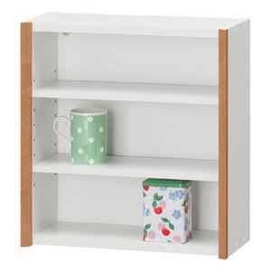 壁掛けラック/飾り棚収納/壁面家具 白【WOLKS】ウォルクス 【日本製】 