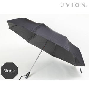 【ＵＶＩＯＮ】　安全式自動開閉　折りたたみ傘 大判６９ｃｍＰＵネジ式　ブラック