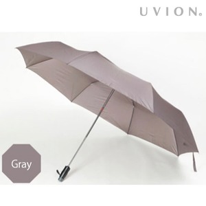 【ＵＶＩＯＮ】　安全式自動開閉　折りたたみ傘 大判６９ｃｍＰＵネジ式　グレー