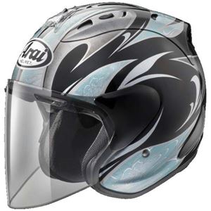 アライ（ARAI） ジェットヘルメット SZ-Ram4 KAREN ブラック／ブルー M 57-58cm