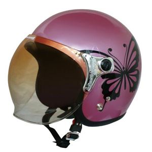 ダムトラックス（DAMMTRAX） ジェットヘルメット NEW チアーバタフライ PINK