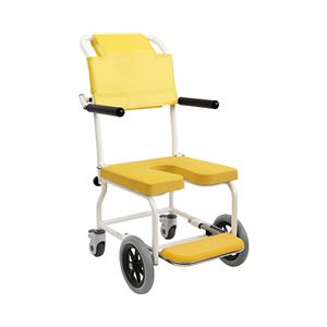カワムラサイクル 簡易シャワー車いす／ KSC-2 イエロー