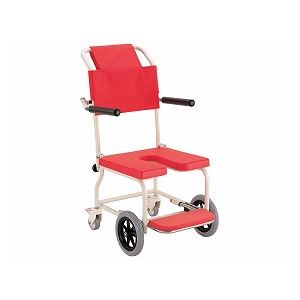 カワムラサイクル 簡易シャワー車いす／ KSC-2 レッド