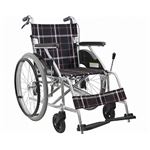 カワムラサイクル アルミ製標準車いす 自走用 KV22-40SB ／A22（黒チェック）