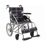 カワムラサイクル アルミ製標準車いす 介助用 KV16-40SB ／A22（黒チェック）