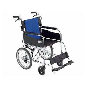 ミキ アルミ介助車いす BAL-2 ／座幅40cm ブルー（W4）メッシュ