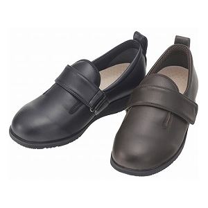 介護靴 外出用 ダブルマジック２ 合皮 3E 1310 片足 徳武産業 あゆみシリーズ ／L (23.0〜23.5cm) 黒 左足
