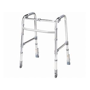 テツコーポレーション 固定型歩行器 キャスター・ストッパー付 Aタイプ ／T-5123 シルバー