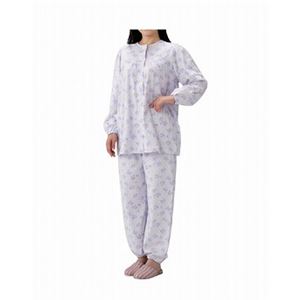 丸十服装 介護パジャマ 婦人用 オールシーズン BK1802 フラワーパープル ／S