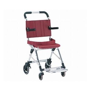 松永製作所 介助用 コンパクト車いす MV-2 ／ レッド