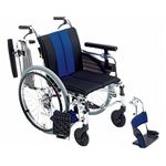 ミキ 自走用セミモジュール車いす MYU4-22 ／座幅38cm ブルー（W747）