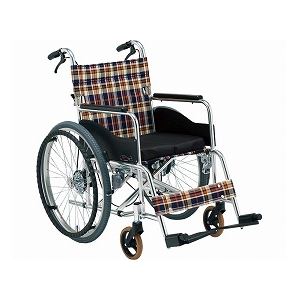 松永製作所 自走用立ち止まり君付車いす（低床タイプ） AR-211BT ／座幅42cm H-51