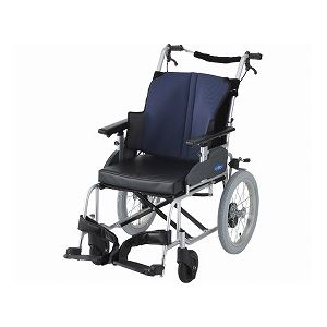 日進医療器 座王 NAH-521A 介助式 ／座幅42cm グレイッシュブルー