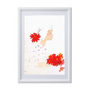 いわさきちひろ絵画額　花束