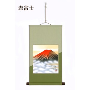 葛谷聖山(梅月)色紙掛　赤富士