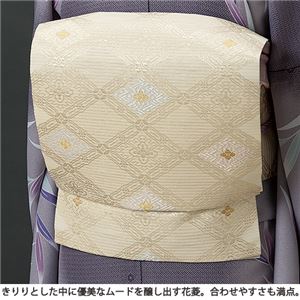 西陣織九寸名古屋帯（仕立上り） 花菱
