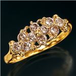 18金ブラウンダイヤリング 指輪 0.5カラット 9号