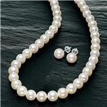 長めがうれしい48cmあこや真珠ネックレスセット（8.5mm） ピアス 