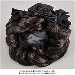 バレッタ付きリボンウィッグ ナチュラルブラウン