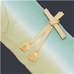 お買得正絹ぼかし帯〆・帯揚セット クリーム／ブルー L