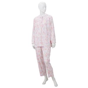 きほんのパジャマ(寝巻き) 【婦人用 S】 綿100％ マジックテープ付き ズボン/前開き ［介護用品］ ピンク