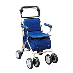 シルバーカー/ハーベストウォーカー(3) 反射機能/杖ホルダー付き プラムネイビー ［歩行補助用品/介護用品］
