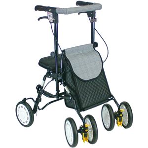 歩行車/アクティブピッチ 杖立て/反射機能付き 高さ5段階調整可 ［歩行補助用品/介護用品］ ブラック(黒)